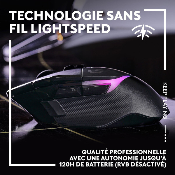 Logitech G G502X Plus Noir | Prix Maroc - Vue 4