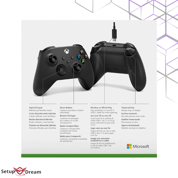 Manette Originale Compatible Xbox Series Et PC – Noir - Vue 4