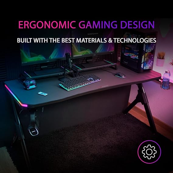 Bureau Gaming RGB – Mars Gaming MGDXLRGB – NOIR | Prix Maroc