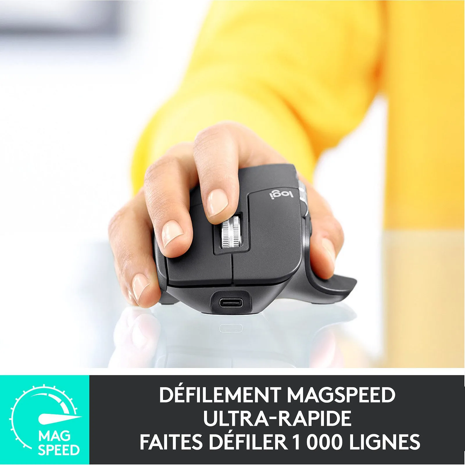 Logitech MX Master 3 Graphite - Vue 2