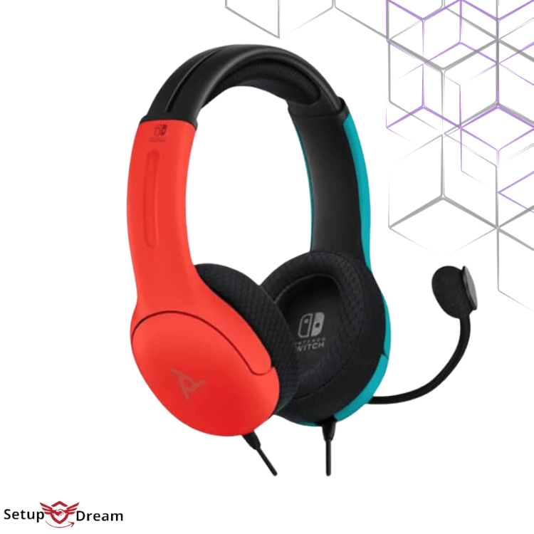 Casque filaire Gaming pour Nintendo Switch Bleu et Rouge - Vue 3
