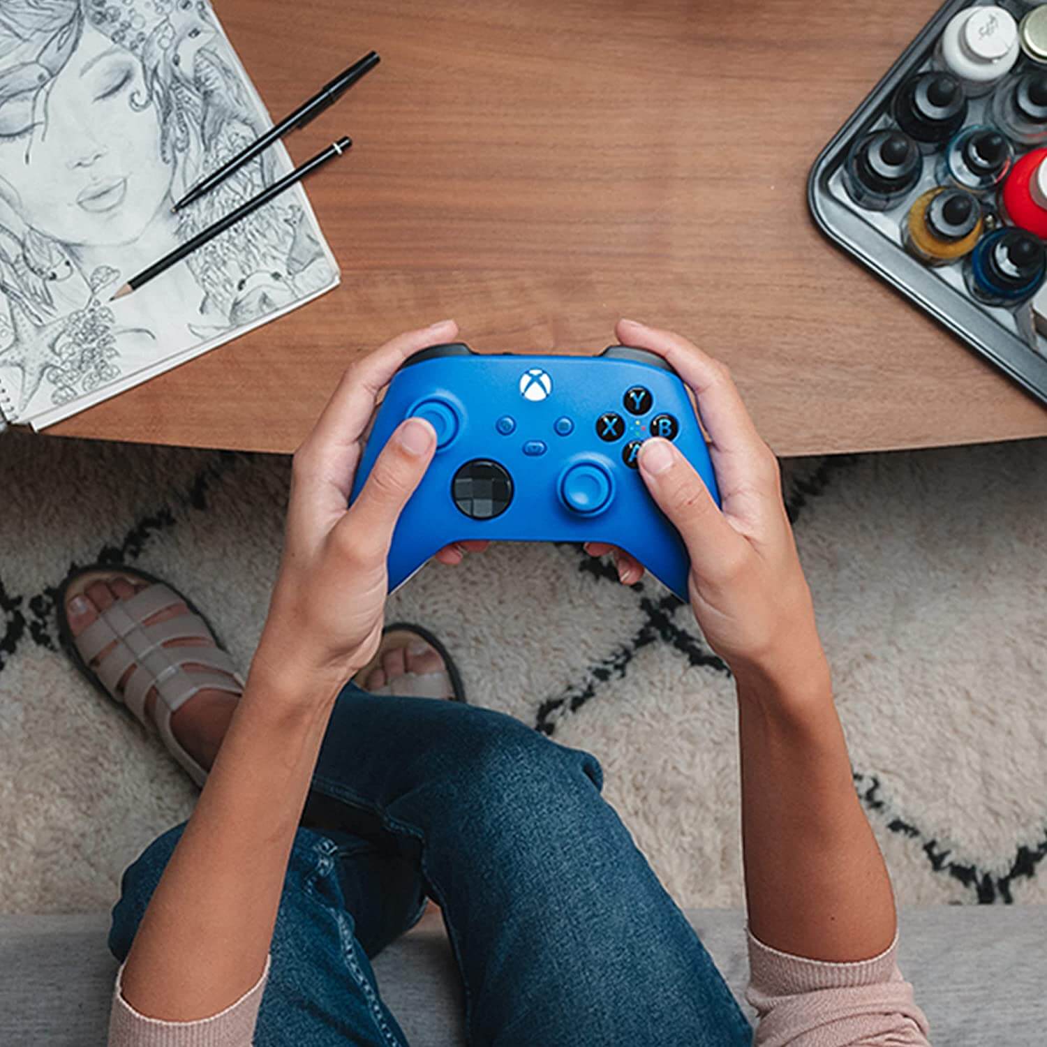 Manette Xbox Series X/S sans fil Shock Bleu - Vue 5