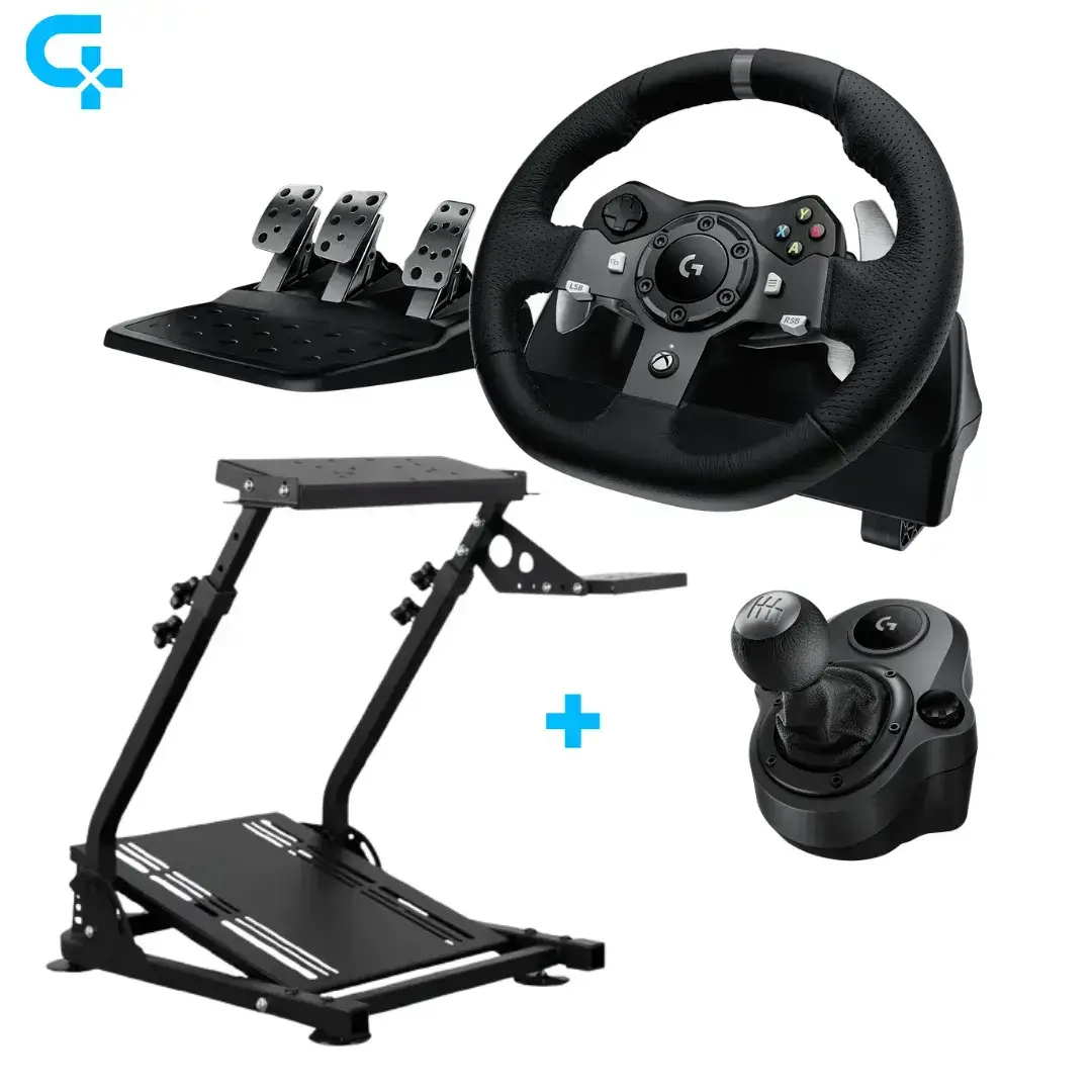 Logitech G920 + Support Volant + Driving Force Shifter