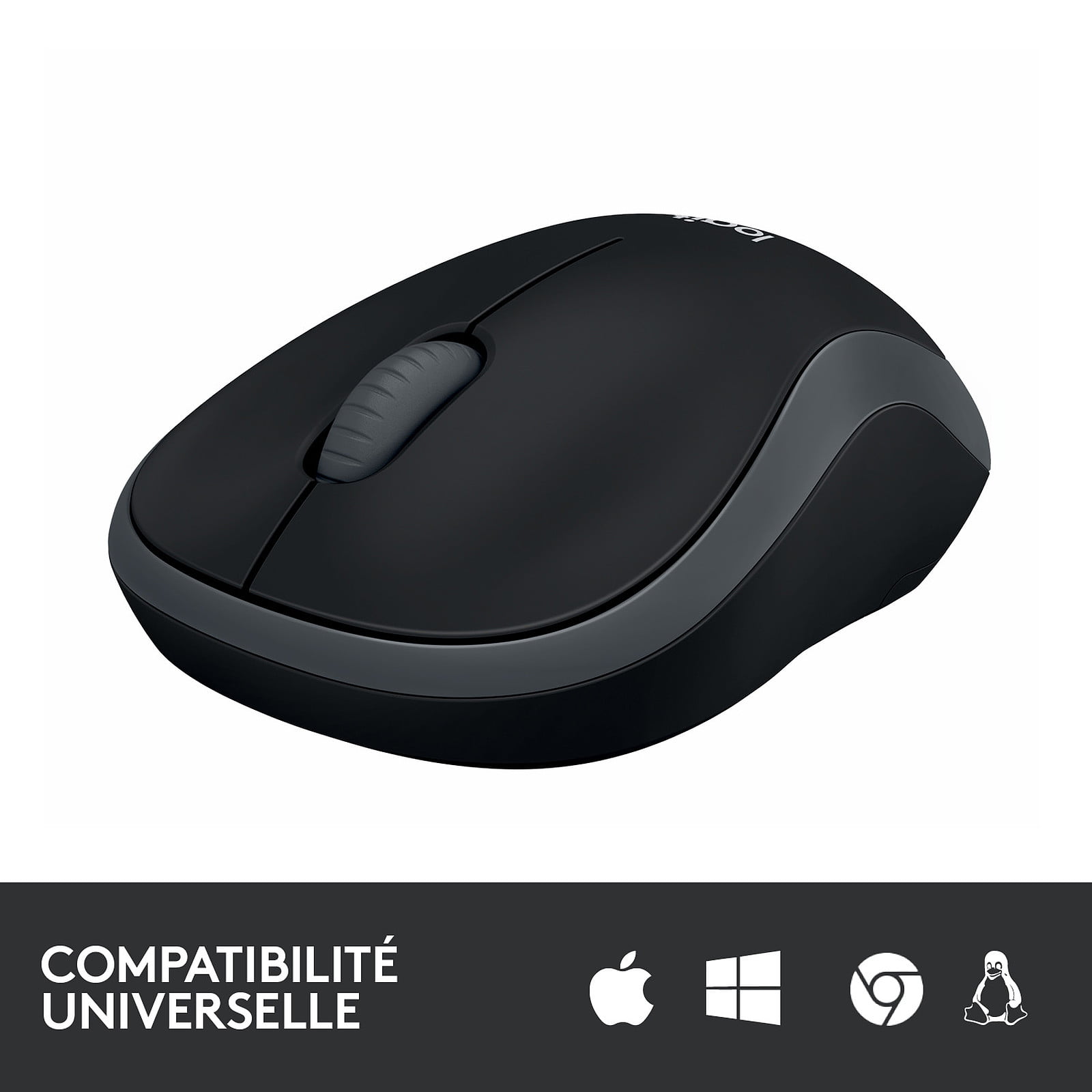 Souris Logitech Wireless M185 (Gris) - Vue 3