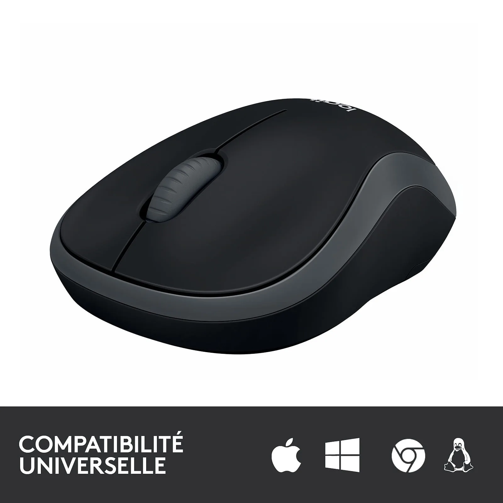 Souris Logitech Wireless M185 (Gris) - Vue 3