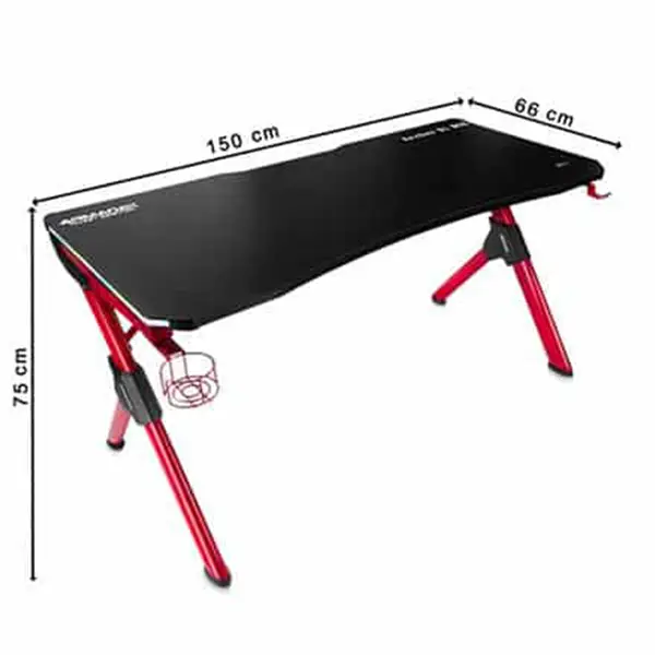 Bureau Gamer ArmadaX Archer B1 RGB 150cm Rouge