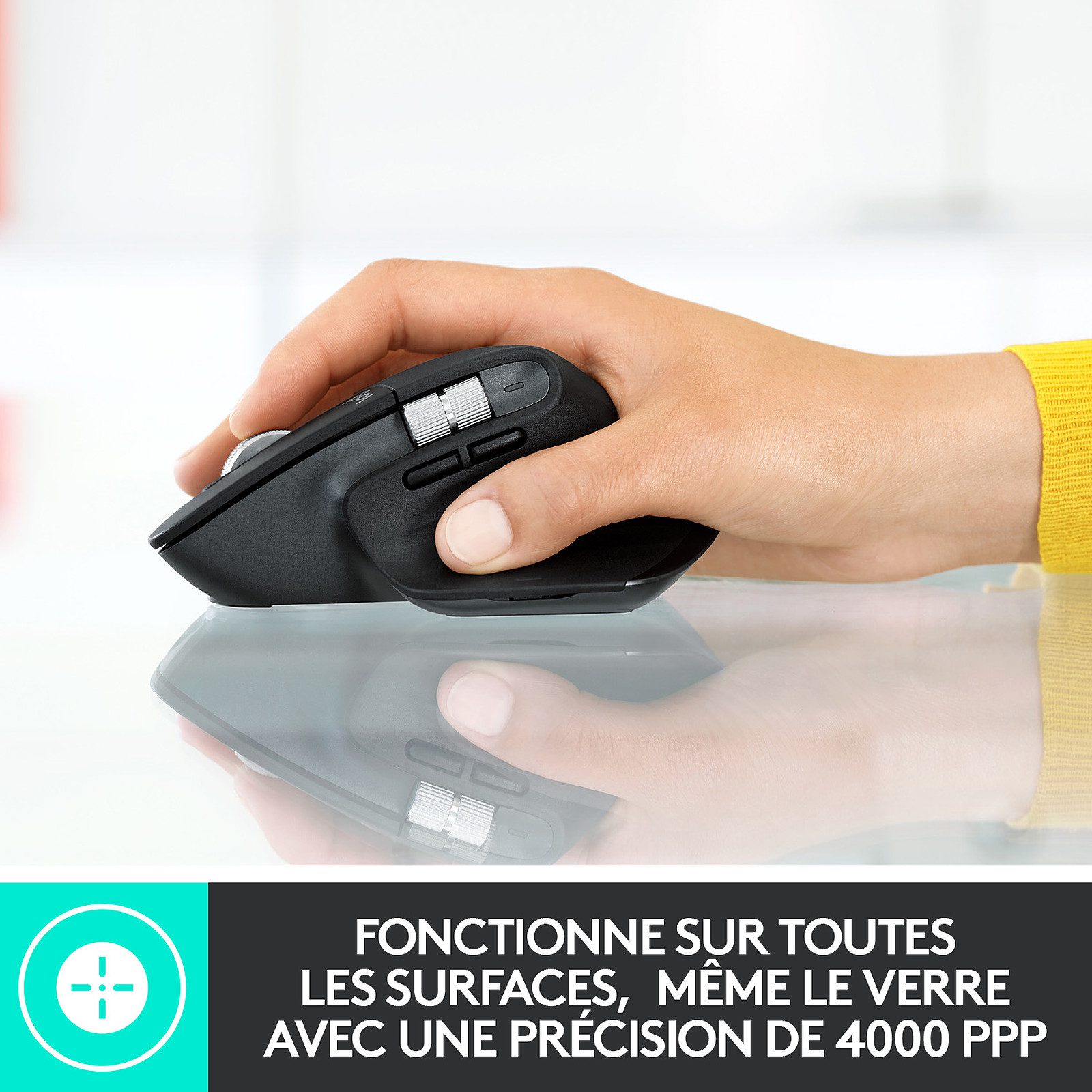 Logitech MX Master 3 Graphite - Vue 3