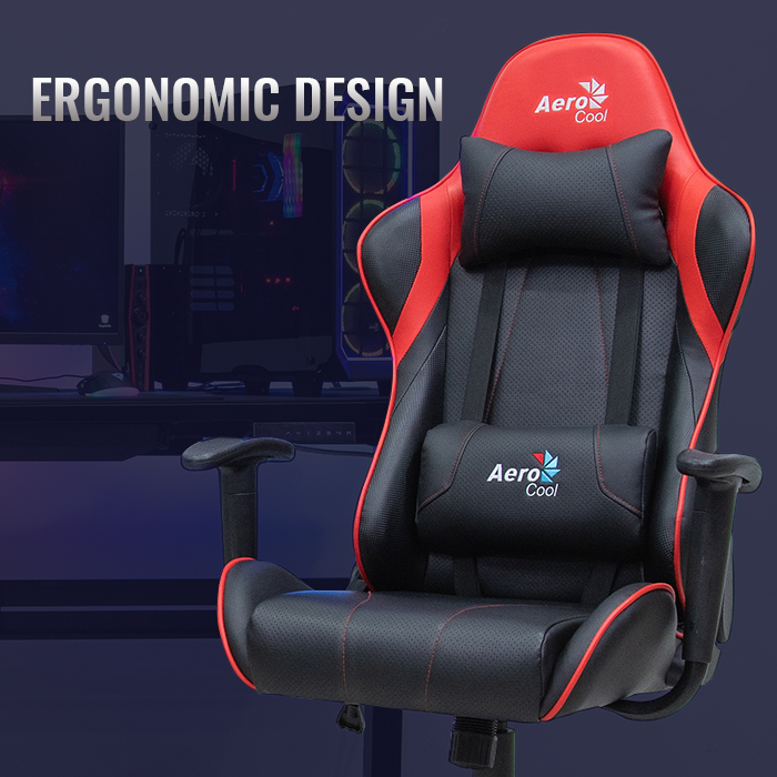 AEROCOOL AC100 AIR Rouge + COMBO GAMER SH (Casque, Clavier, Souris, Tapis) - Vue 5