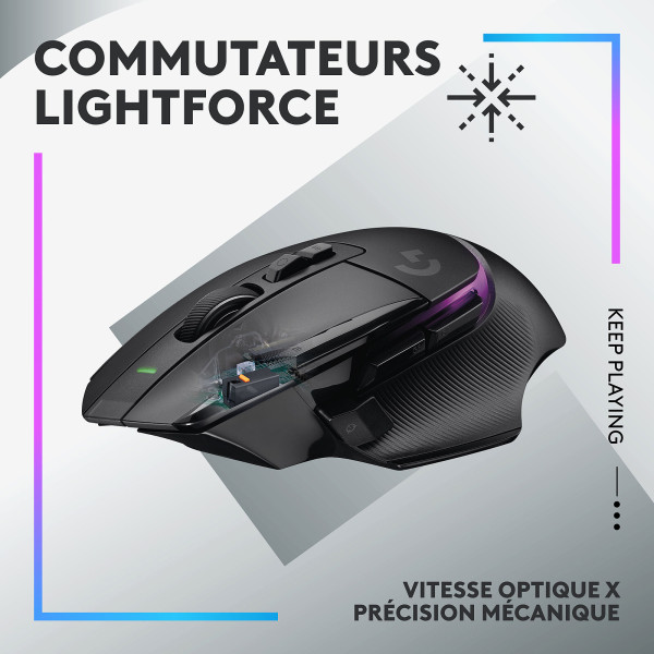 Logitech G G502X Plus Noir | Prix Maroc - Vue 5