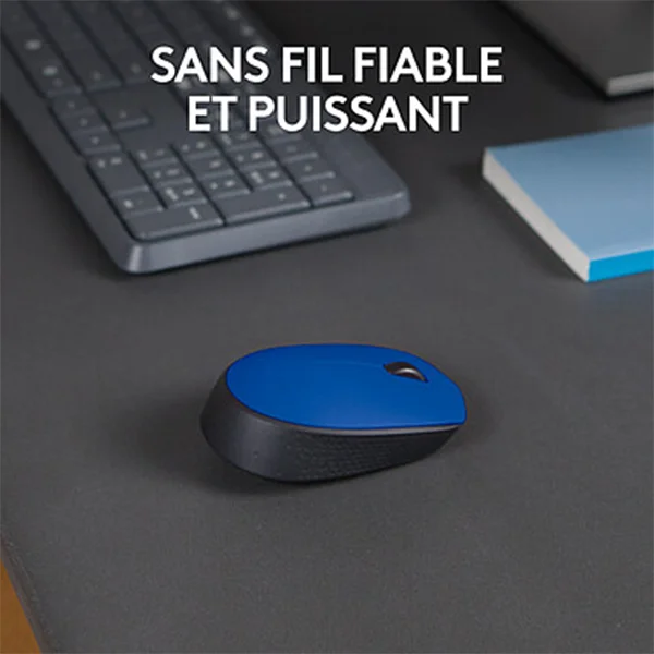 Souris Logitech M171 Wireless (Bleu) - Vue 2