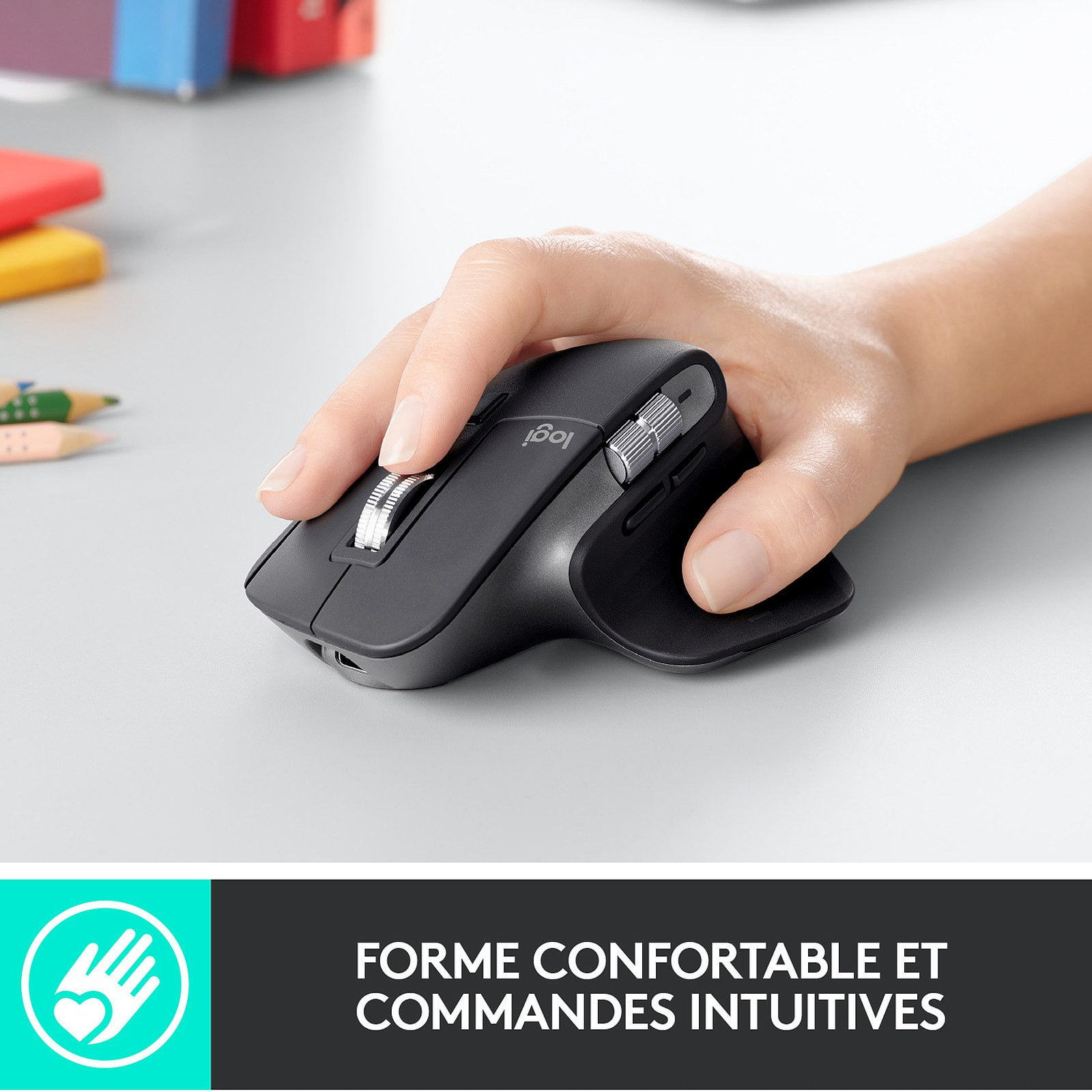 Logitech MX Master 3 Graphite - Vue 5