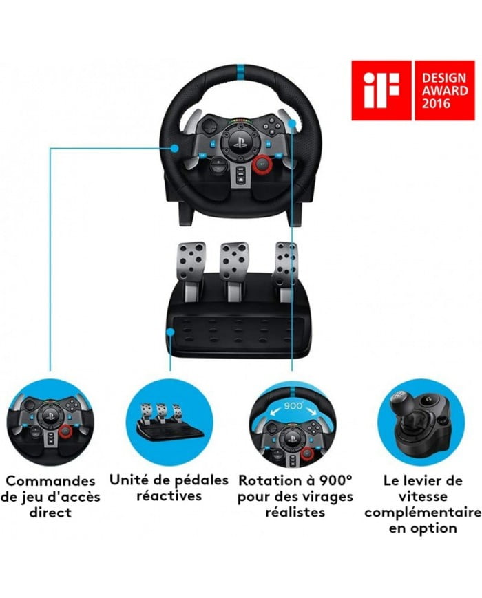 Volant Ps5 - Ps4 et Pc - Logitech G29 | Maroc - Vue 3