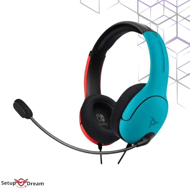 Casque filaire Gaming pour Nintendo Switch Bleu et Rouge