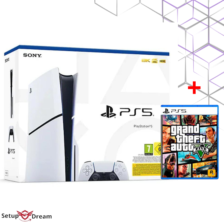 Sony Console PS5 Slim + GTA V Jeu PS5 1