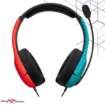 Casque filaire Gaming pour Nintendo Switch Bleu et Rouge