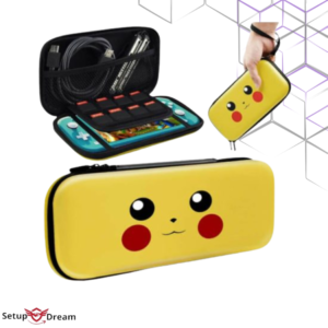 Bienvenue chez Setupdream, où nous vous présentons la Pochette Nintendo Switch – Pokémon Pikachu, l'accessoire parfait pour tous les dresseurs Pokémon en herbe. 2