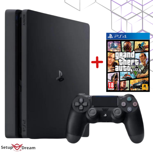 Console Ps4 Slim 500gb + Gta 5 Ps4 1