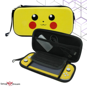 Bienvenue chez Setupdream, où nous vous présentons la Pochette Nintendo Switch – Pokémon Pikachu, l'accessoire parfait pour tous les dresseurs Pokémon en herbe. 1