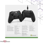 Manette Xbox sans fil Carbon Noir avec Câble USB-C pour PC, Xbox Series X/S/One