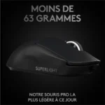 Logitech Wireless Gaming Pro X Superlight Noir